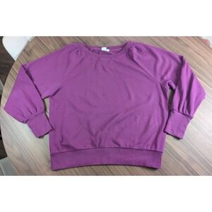 GAP Purple Fleece Crewneck Sweatshirt Women's Medium